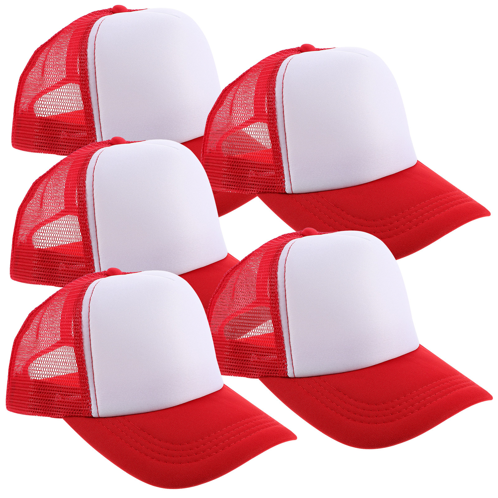 5Pcs Blank Mesh Baseball Caps  - Hat Sublimation Blank avis et prix