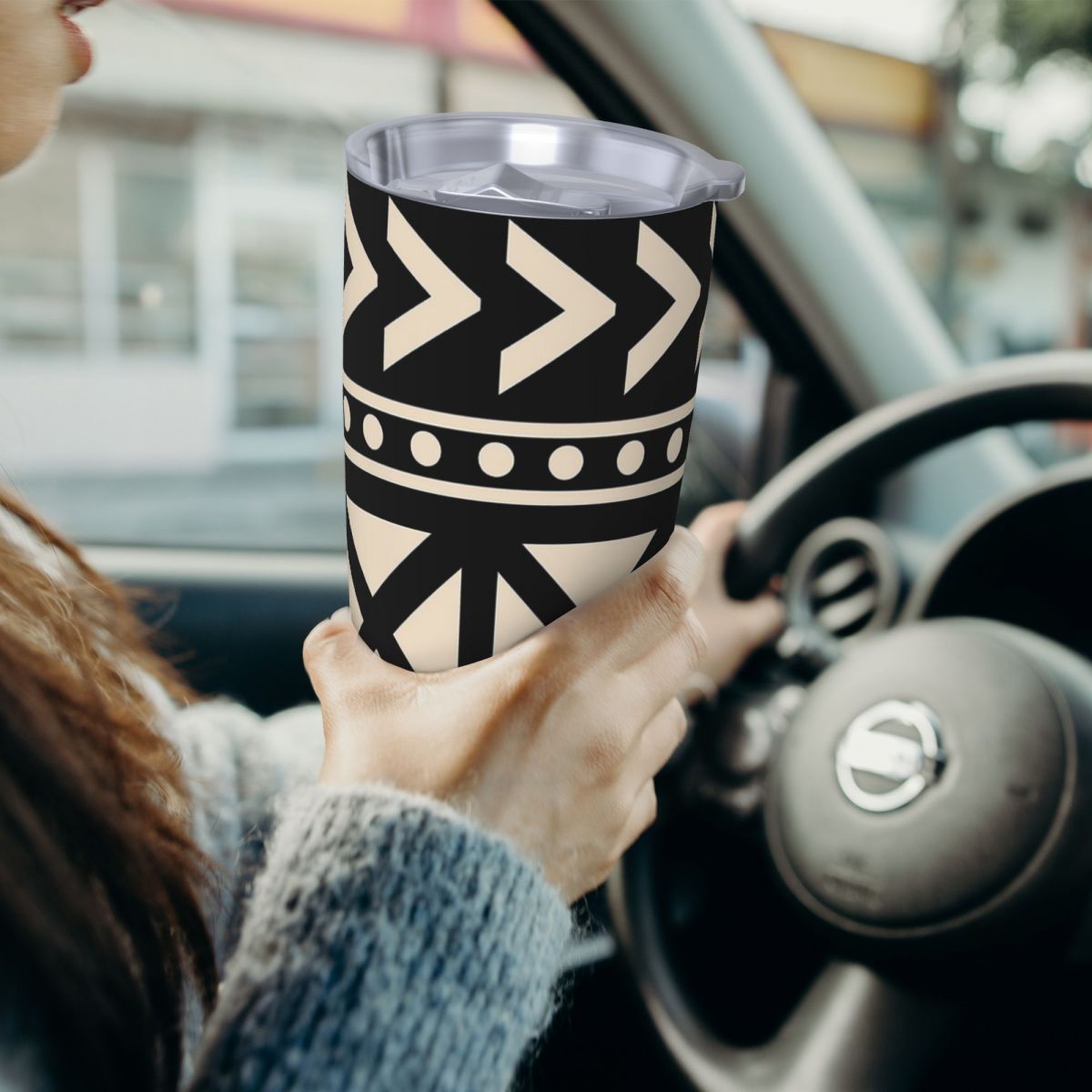 African Mud Cloth Black And Wh - Tumbler 20Oz White avis et prix