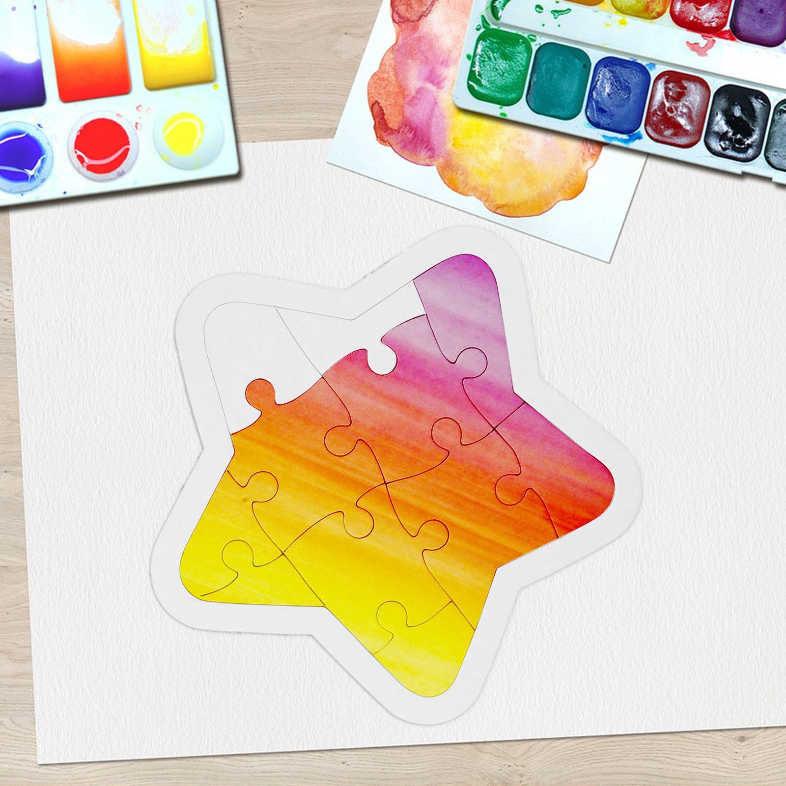 6Pcs Cartoon Blank DIY Drawing - Puzzle Blank White avis et prix