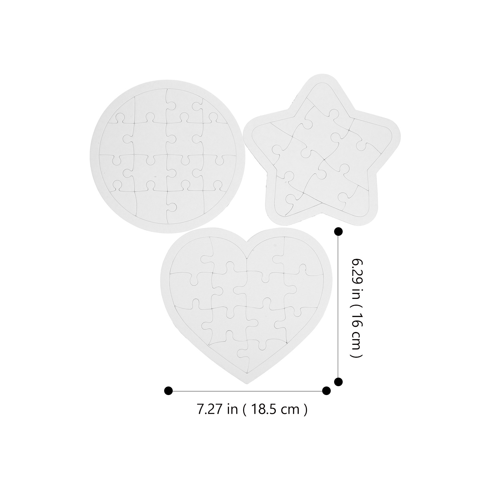 6Pcs Cartoon Blank DIY Drawing - Puzzle Blank White avis et prix