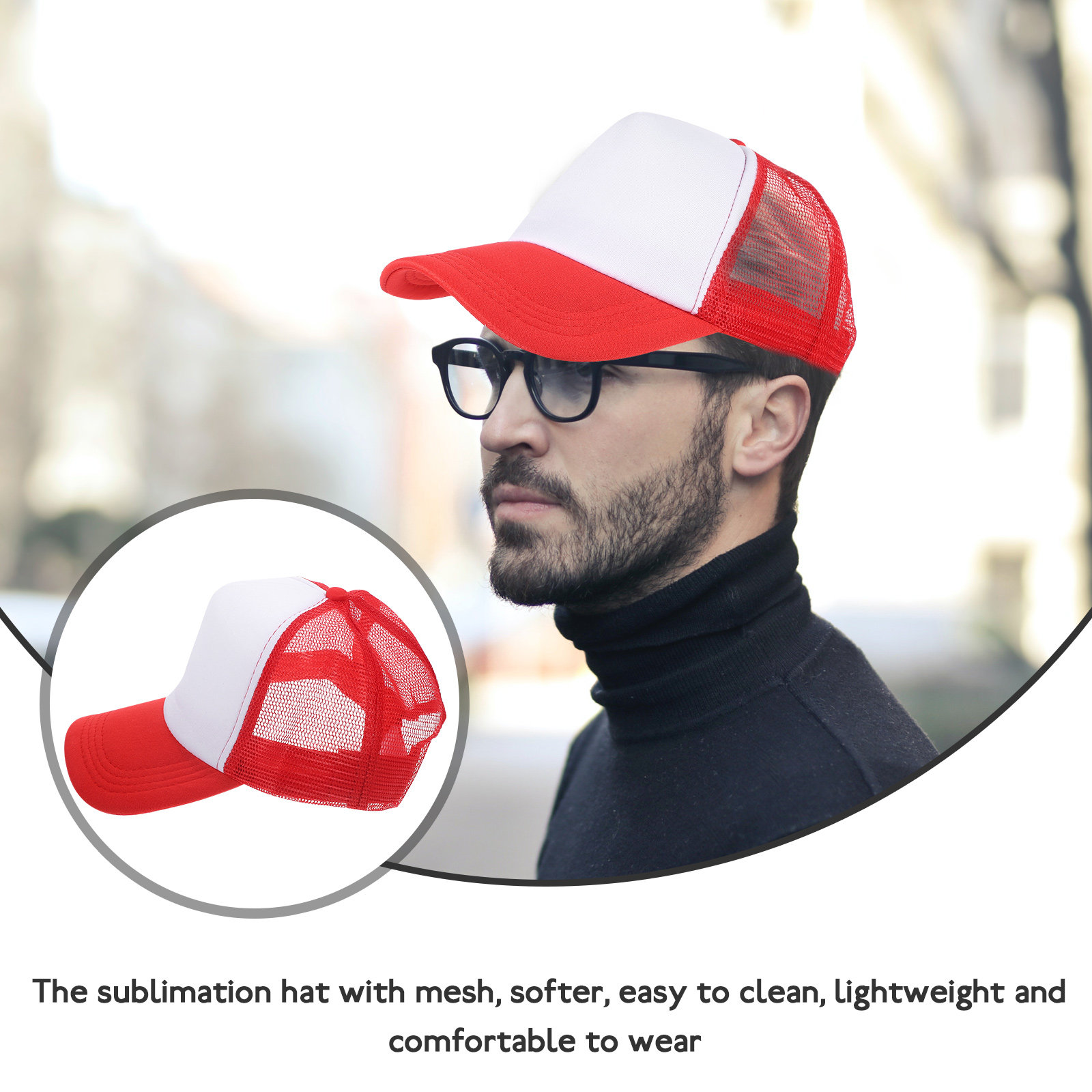 10Pcs Blank Mesh Baseball Caps - Hat Sublimation Blank avis et prix