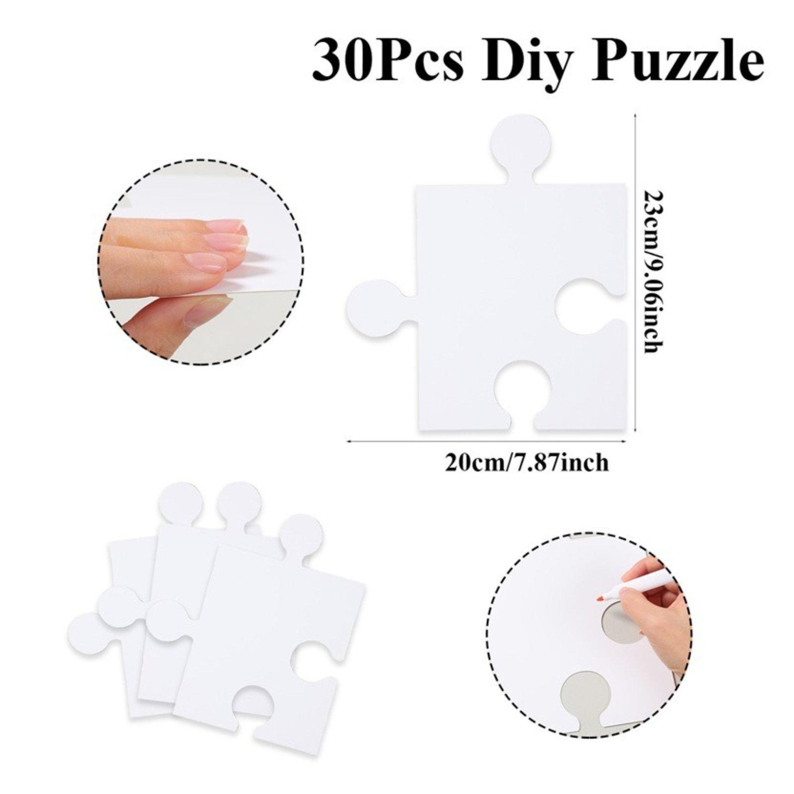30 Pieces Blank Puzzle Pieces  - Puzzle Blank White avis et prix