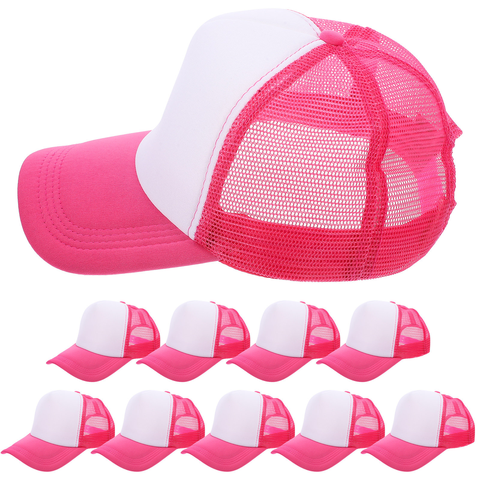10Pcs Blank Baseball Hat Mesh  - Hat Sublimation Blank avis et prix