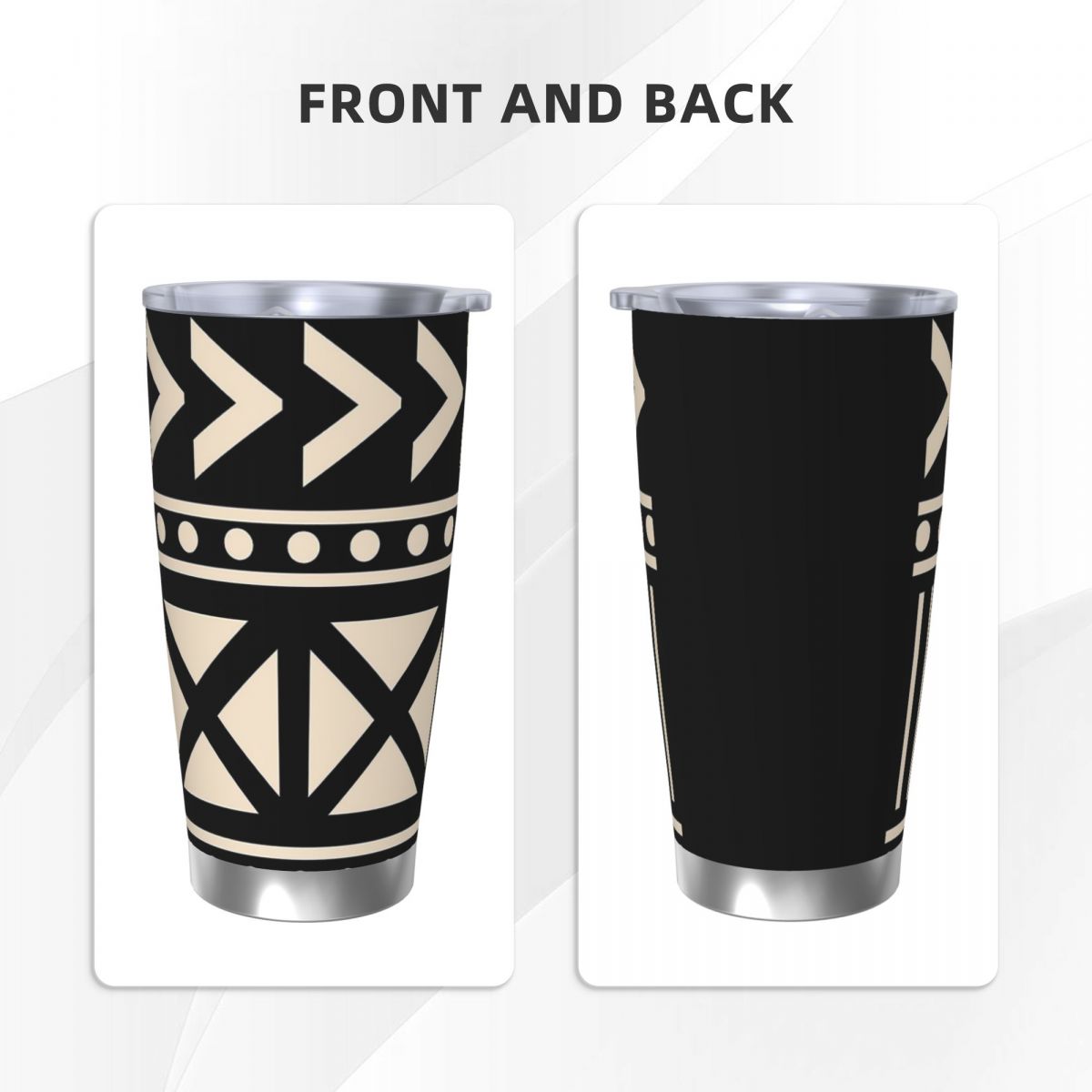 African Mud Cloth Black And Wh - Tumbler 20Oz White avis et prix