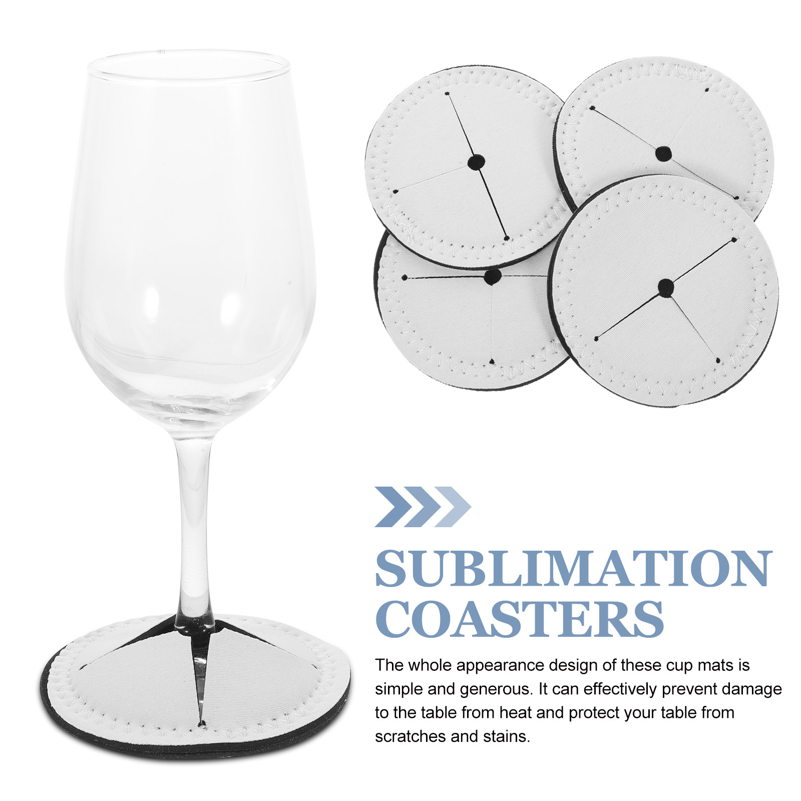 4Pcs Wine Cup Coasters Blank S - Coaster Sublimation Blank avis et prix