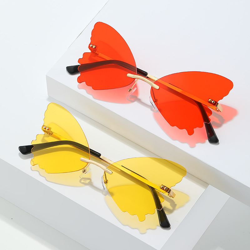 2026 Rimless Butterfly Sunglas - Metal Photo Panel avis et prix