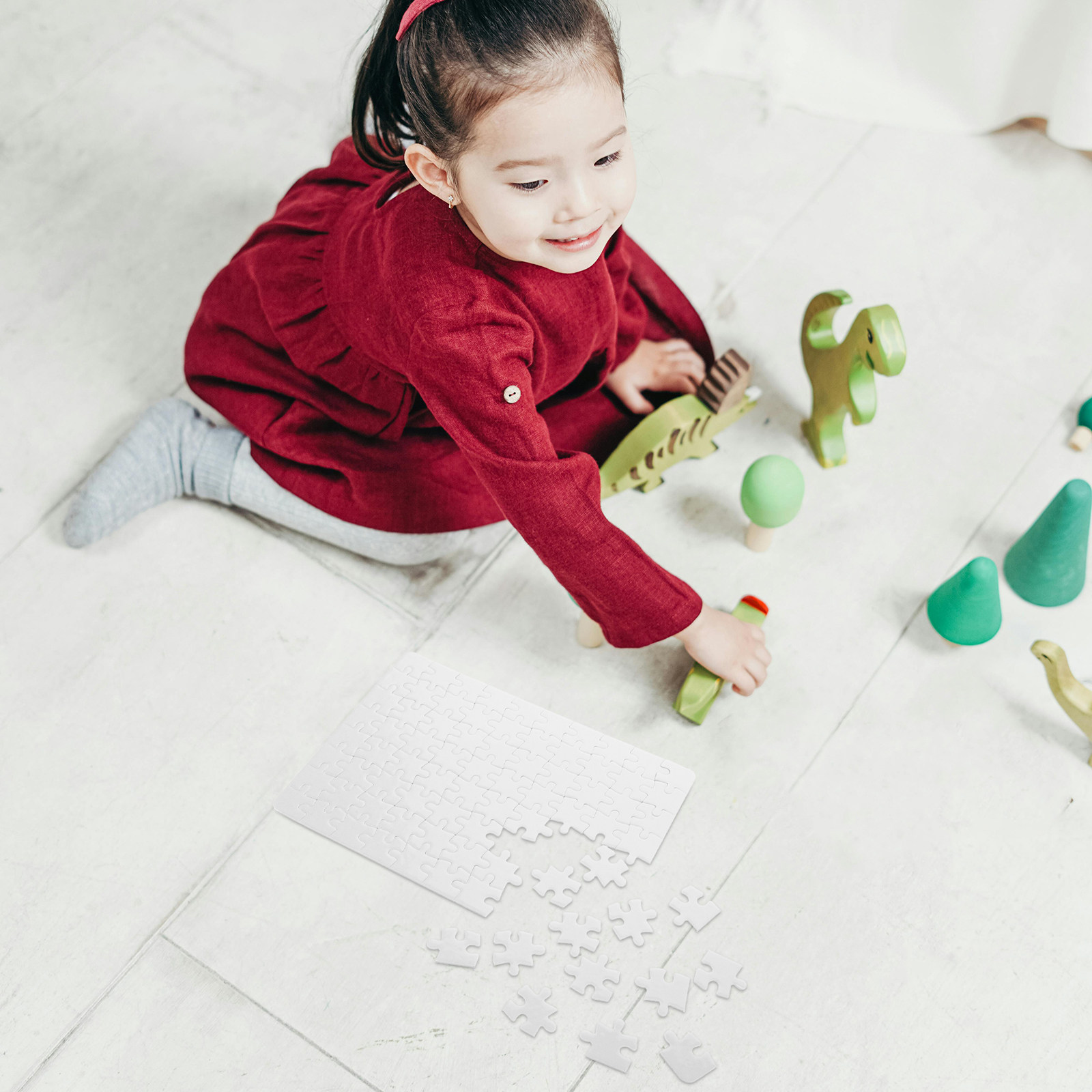 4 Sheets Blank Puzzle Pieces W - Puzzle Blank White avis et prix