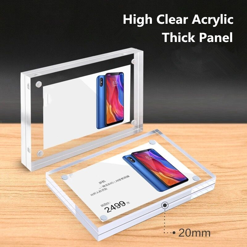 5 PCS 90x55mm Magnetic Acrylic - Photo Acrylic Block avis et prix