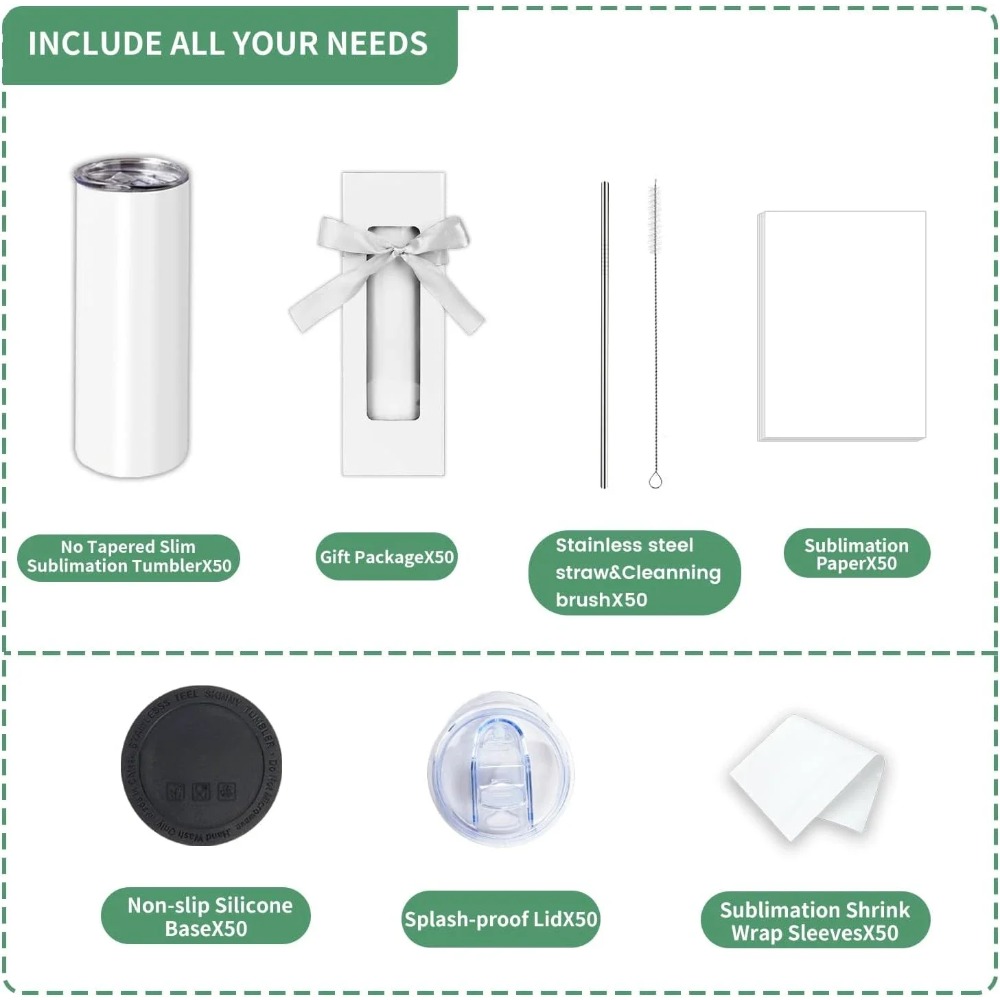 Accessorie 50 Pack Sublimation - Tumbler 20Oz White avis et prix