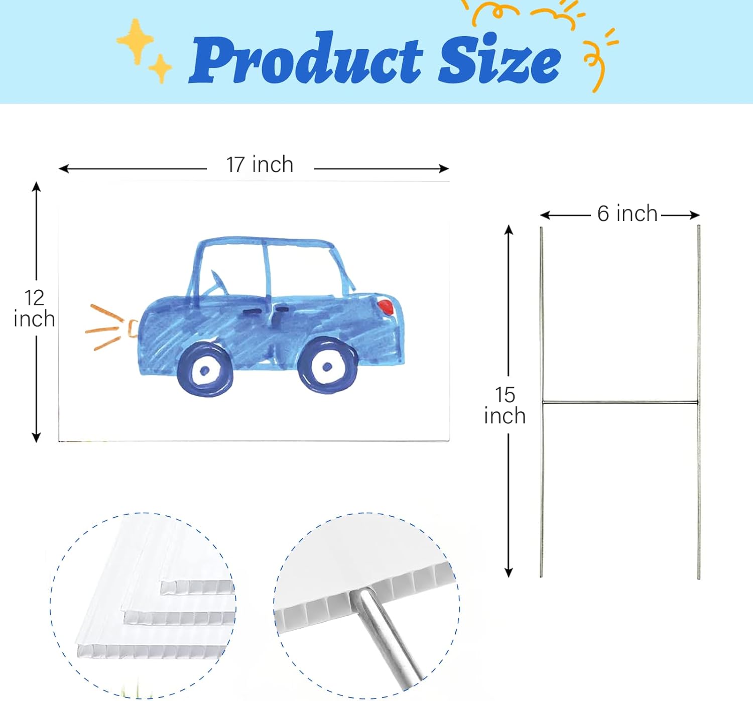 Blank Yard Signs with Stakes,  - Yard Sign Blank avis et prix