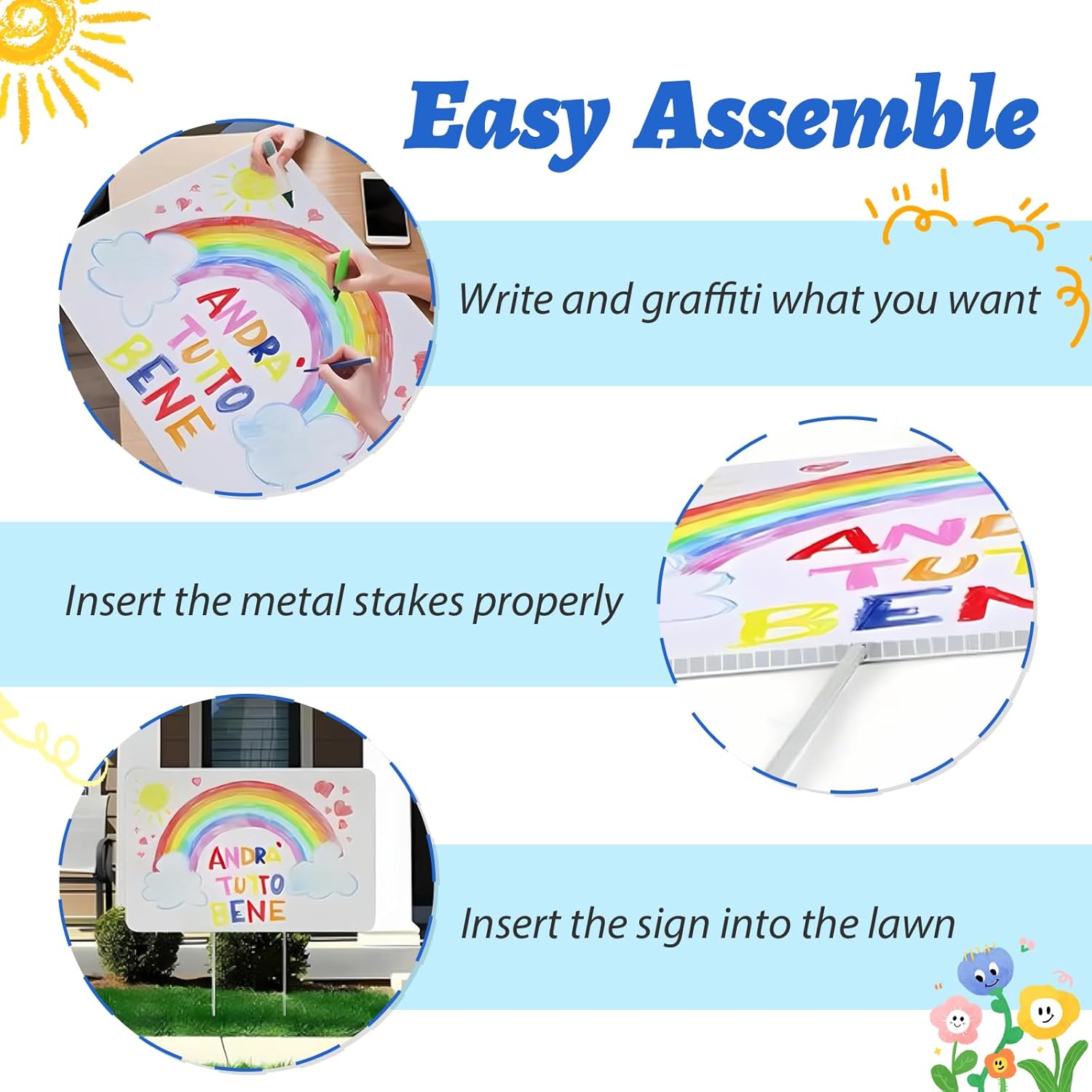 Blank Yard Signs with Stakes,  - Yard Sign Blank avis et prix