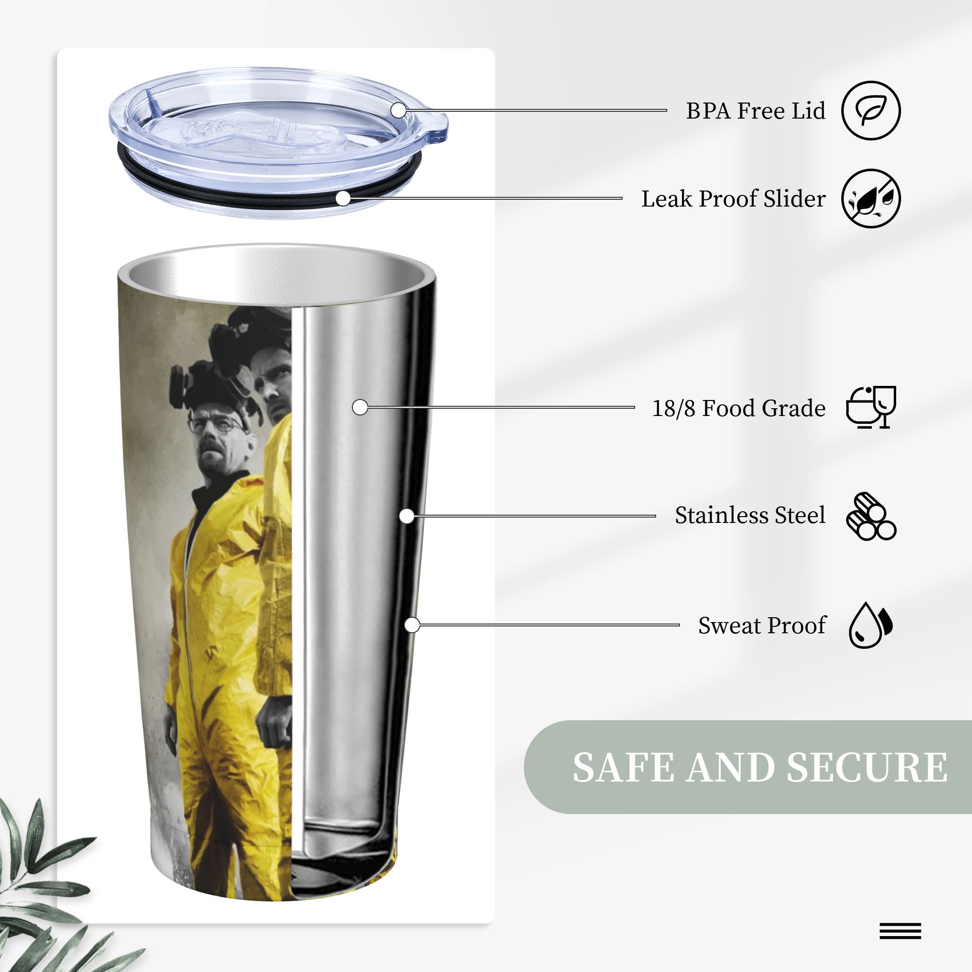 Breaking Bad Tumbler Vacuum In - Tumbler 20Oz White avis et prix