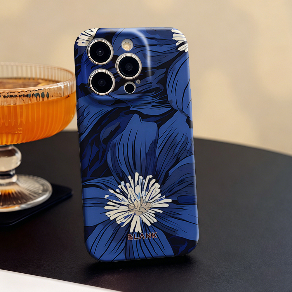 Blue and Green Floral Print Fo - Phone Case Blank Print avis et prix