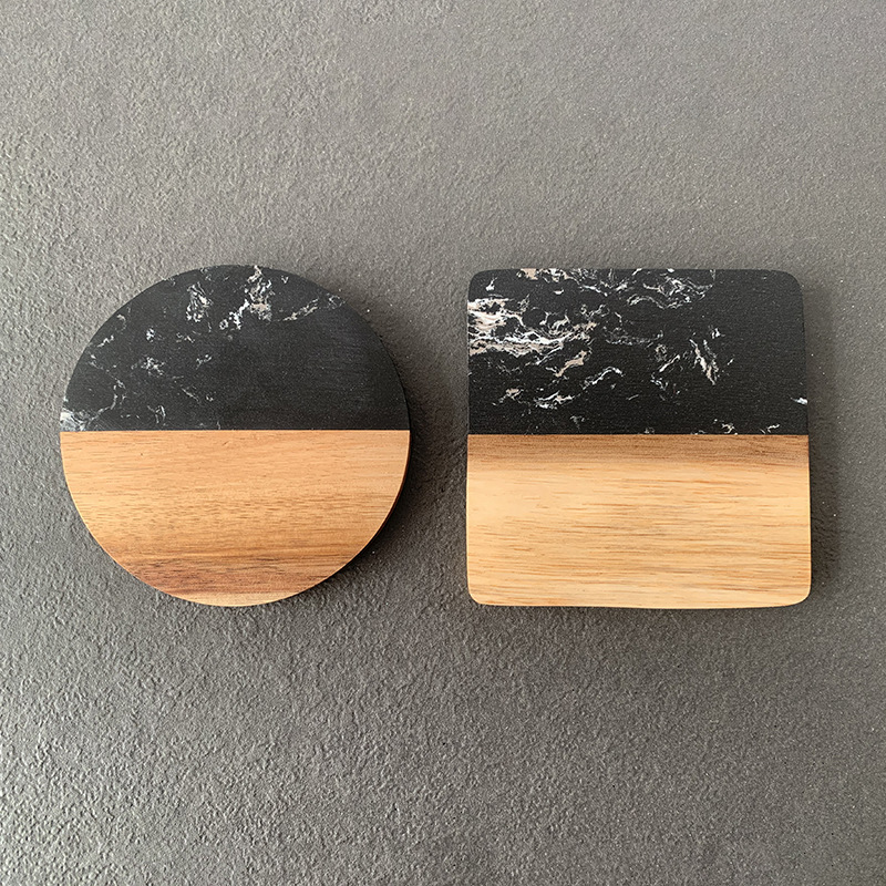 Marble Coaster Wood Stitching  - Coaster Sublimation Blank avis et prix