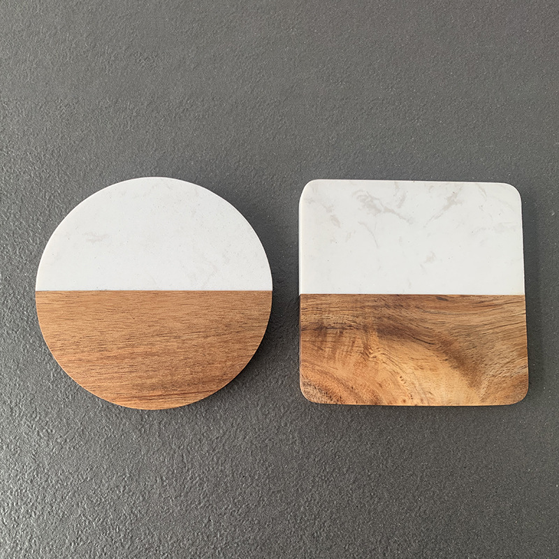 Marble Coaster Wood Stitching  - Coaster Sublimation Blank avis et prix