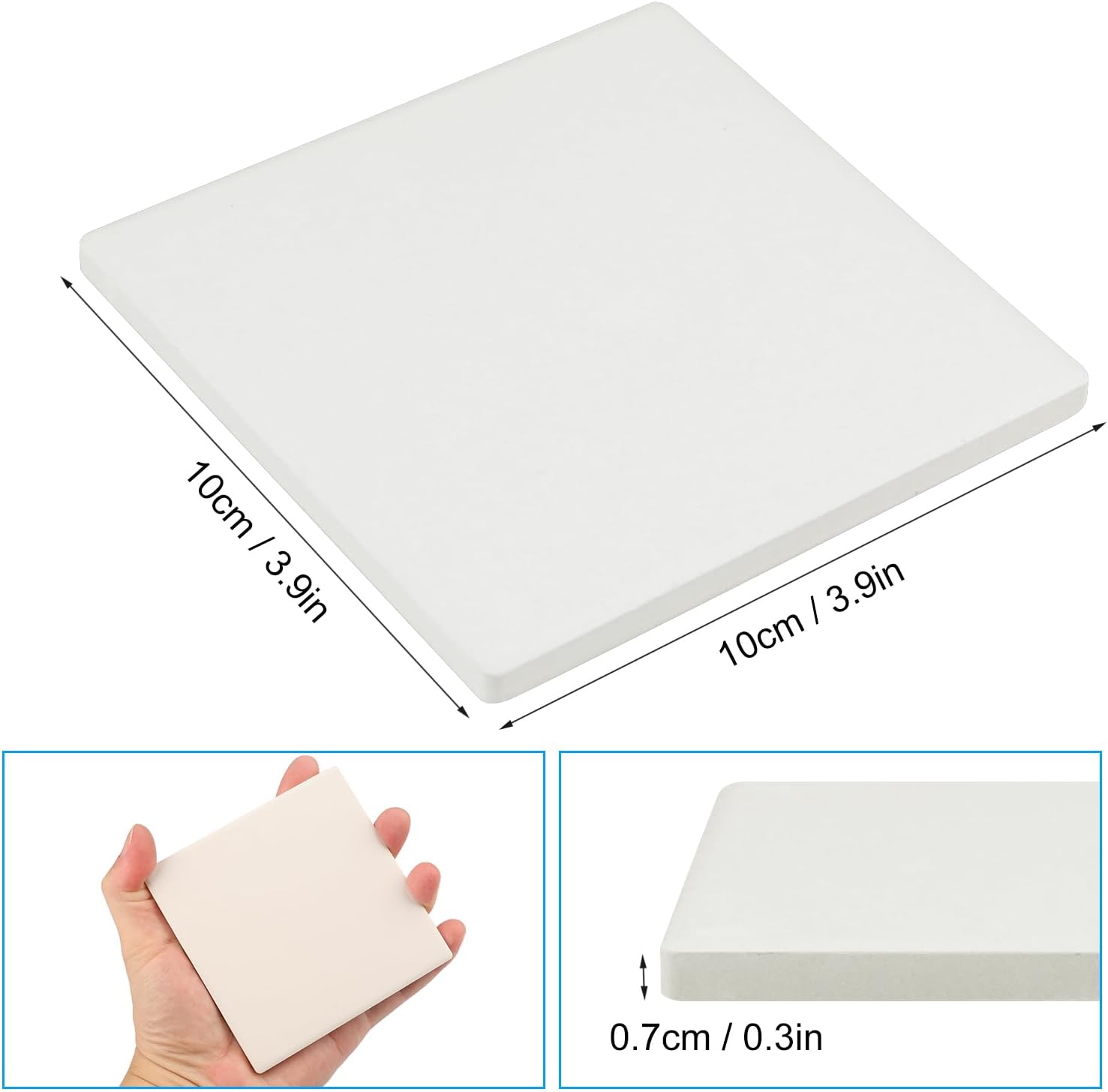 60 Pieces 4 Inch Blank Ceramic - Ceramic Tile Blank avis et prix