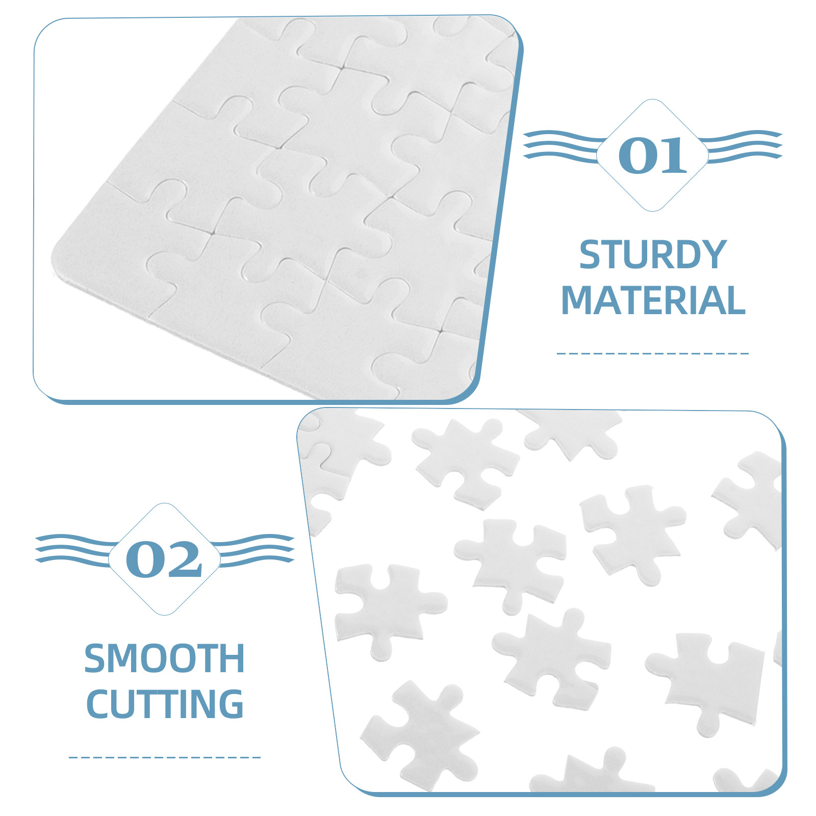 4 Sheets Blank Puzzles for Sub - Puzzle Blank White avis et prix